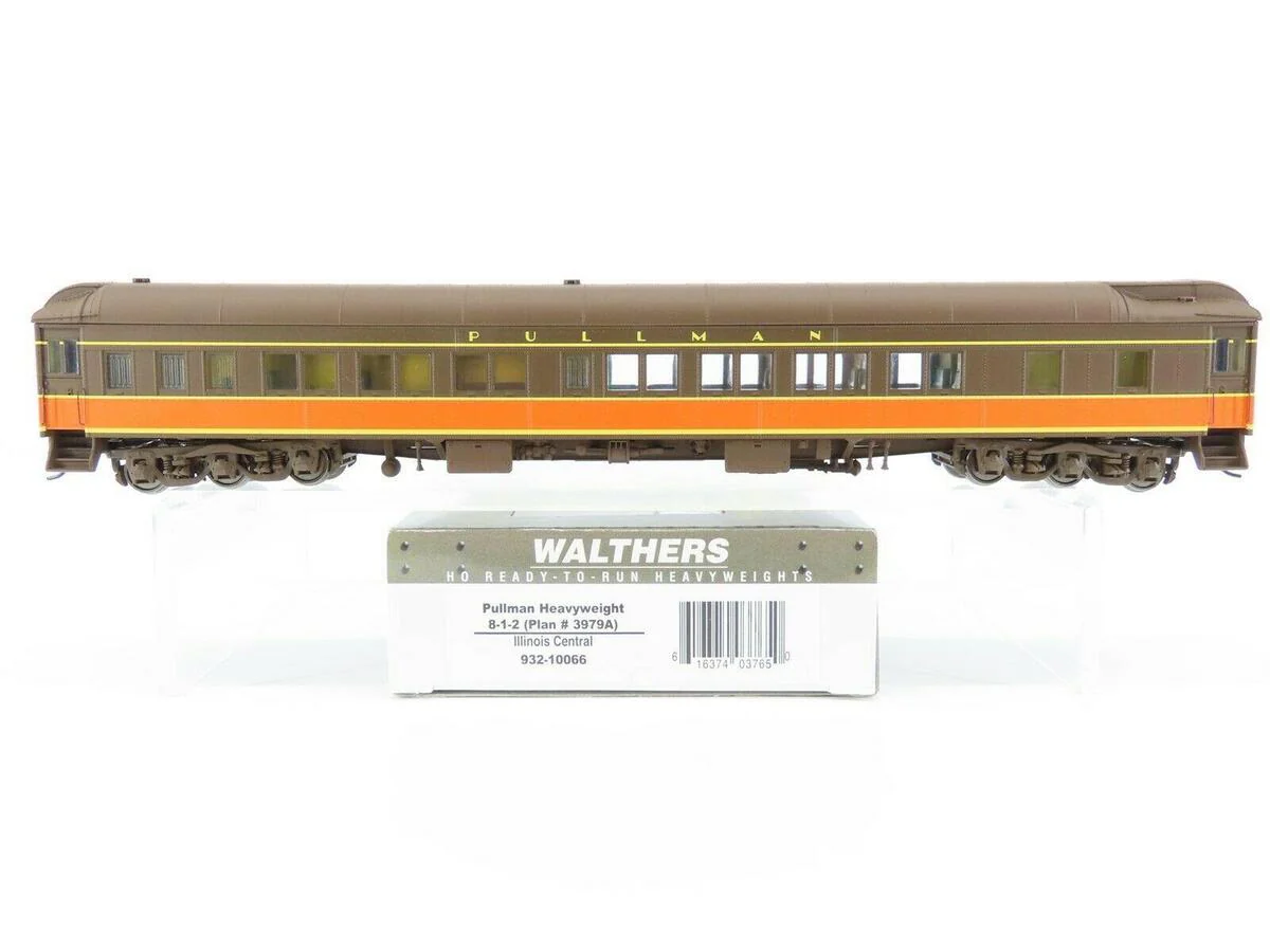 Walthers 932-10066 HO Illinois Central Pullman Heavyweight 8-1-2 Passenger Car LN/Box