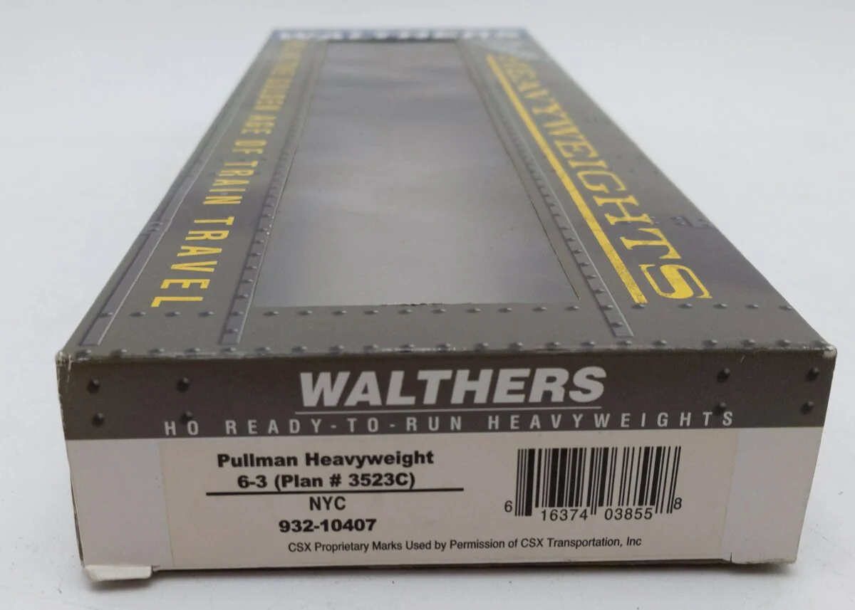 Walthers 932-10407 HO Scale NYC Pullman Heavyweight 6-3 Sleeper Car LN/Box - Image 5