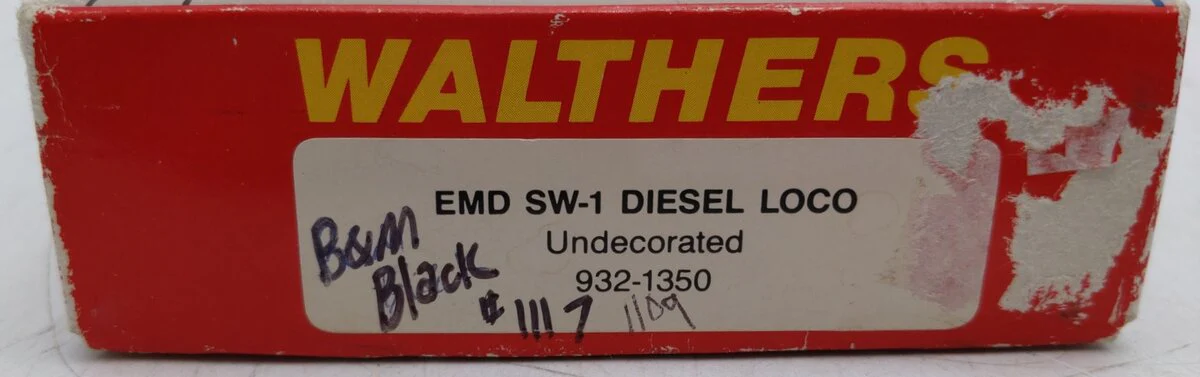 Walthers 932-1350 HO Boston & Maine EMD SW-1 Diesel Locomotive #1109-Custom EX/Box - Image 6