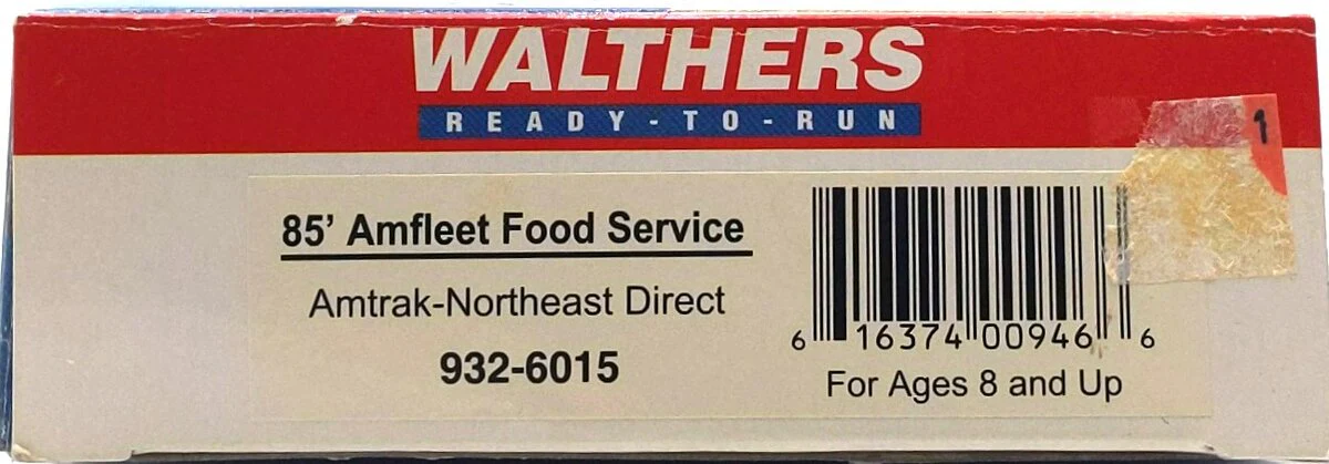 Walthers 932-6015 HO Scale Amtrak-Northeast Direct 85' Amfleet Café Car LN/Box - Image 8
