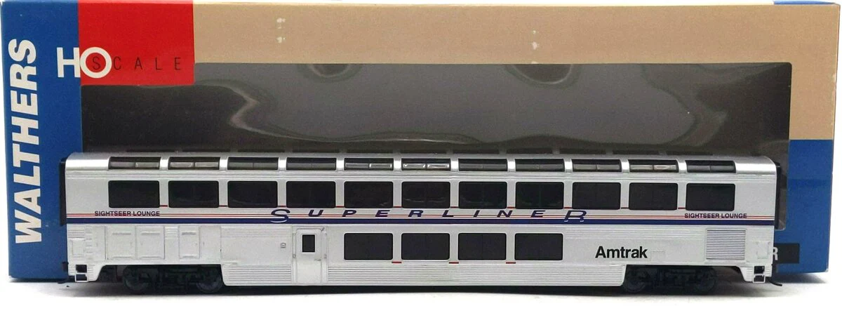 Walthers 932-6193 HO Scale Amtrak Superliner Phase 4 Sightseer Lounge Car EX/Box