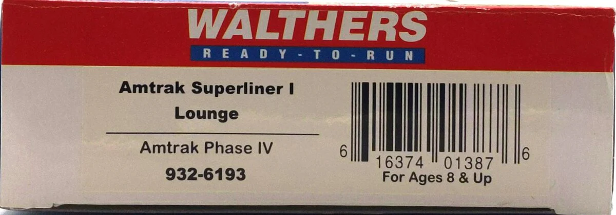 Walthers 932-6193 HO Scale Amtrak Superliner Phase 4 Sightseer Lounge Car EX/Box - Image 8