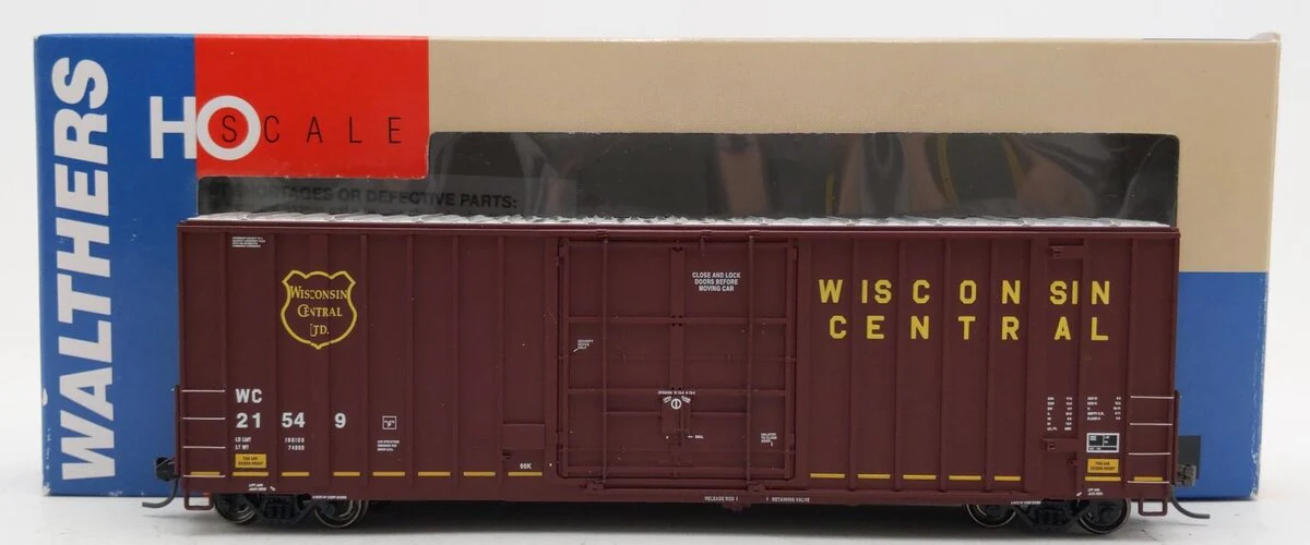 Walthers 932-7104 HO Wisconsin Central Gunderson 50' Hi-Cube Paper Boxcar #21549 EX/Box