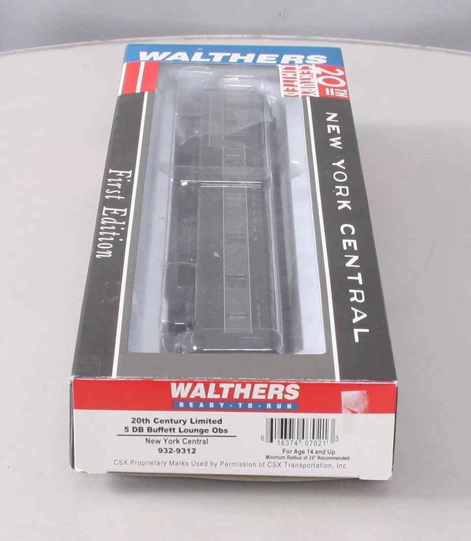 Walthers 932-9312 HO NYC 20th Century Limited 5 DB Buffett Lounge Observation LN/Box - Image 11