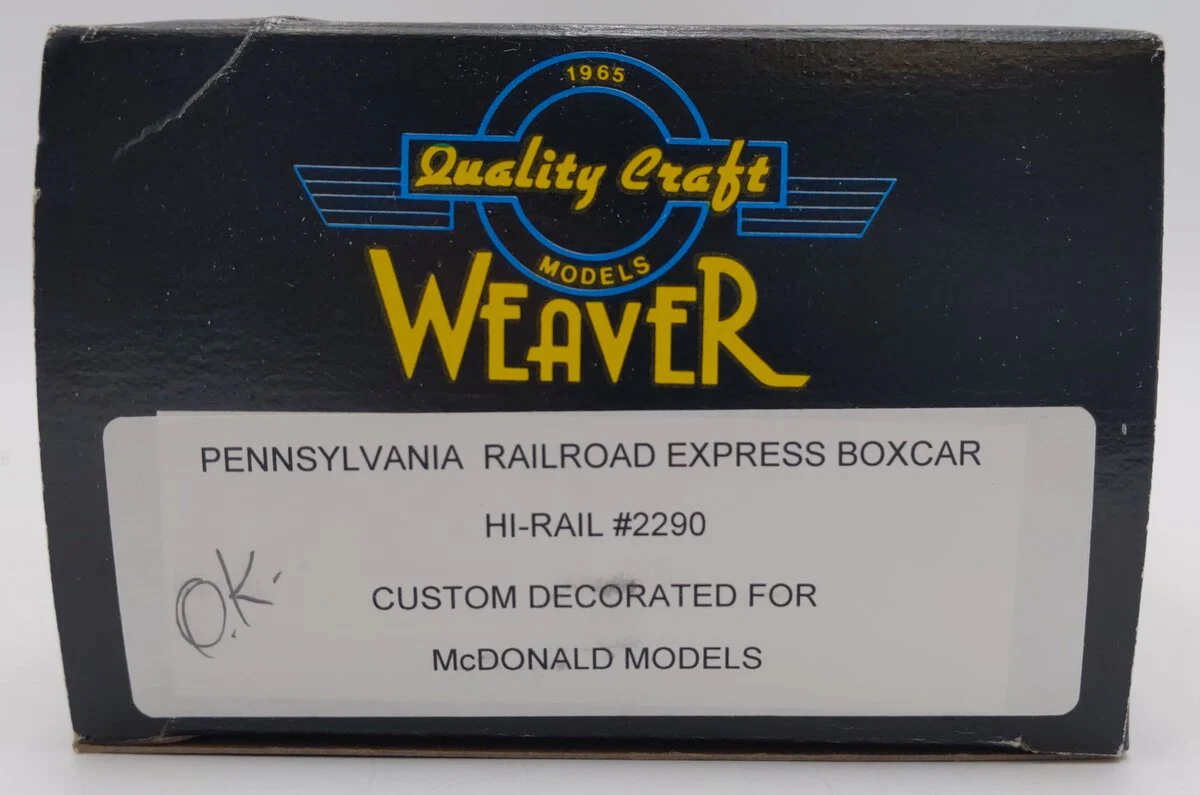 Weaver 2290 O Gauge Pennsylvania Railroad Express Box Car (Hi-Rail) LN/Box - Image 4