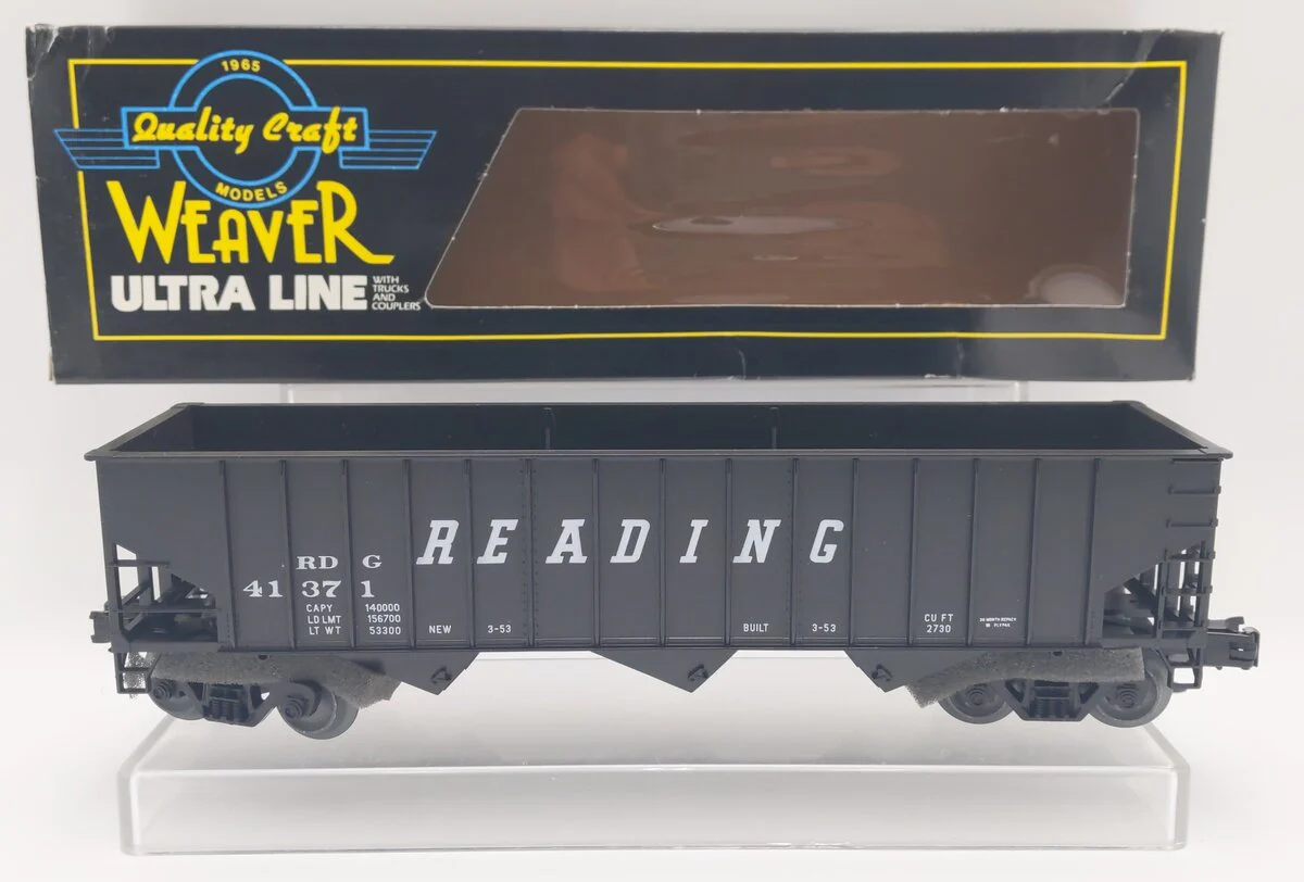 Weaver 4026 O Gauge Reading 3-Bay Hopper Car #41371 (3-Rail) LN/Box