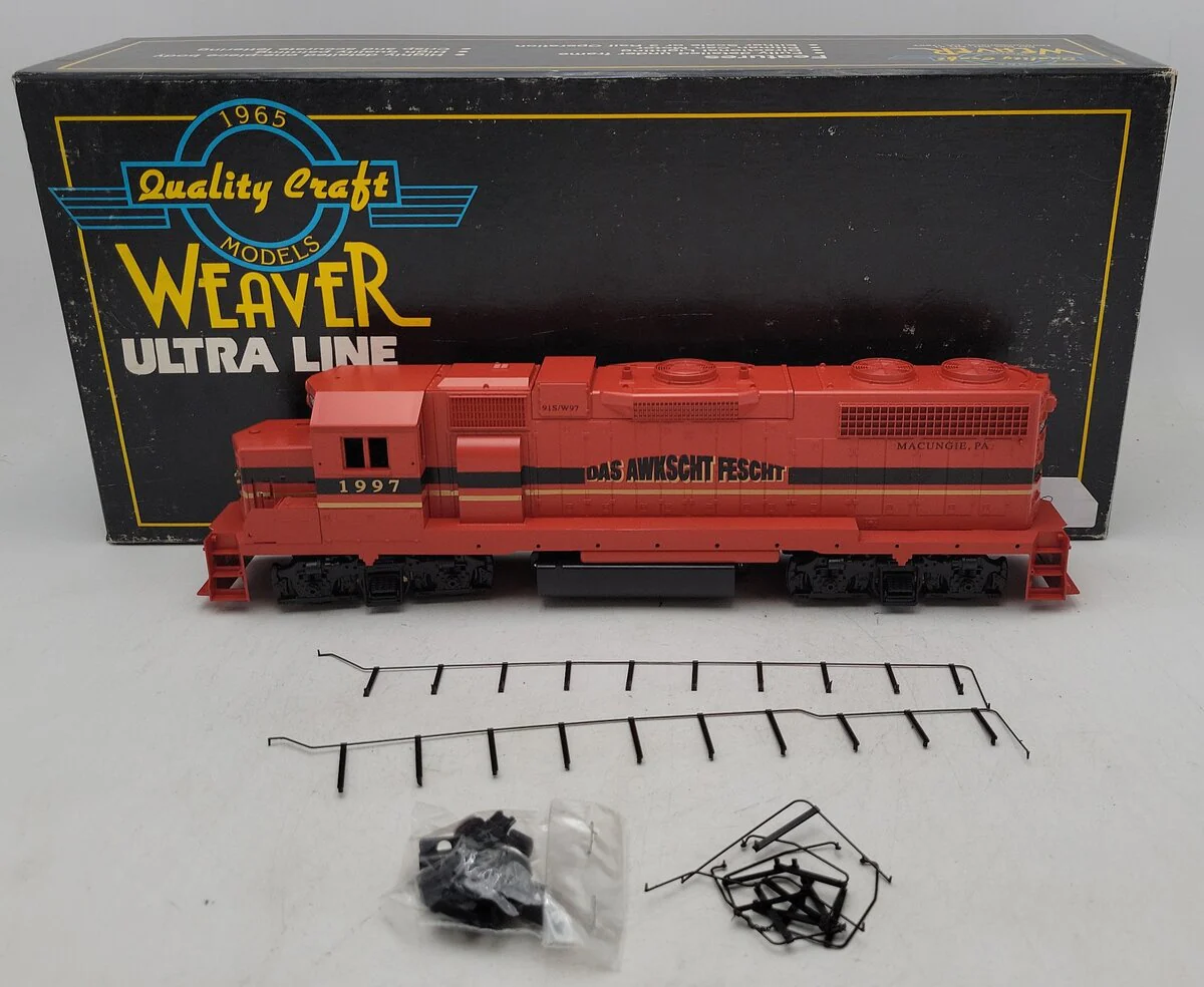 Weaver O Gauge Das Awkscht Fescht GP38-2 Diesel Locomotive #1997 EX/Box
