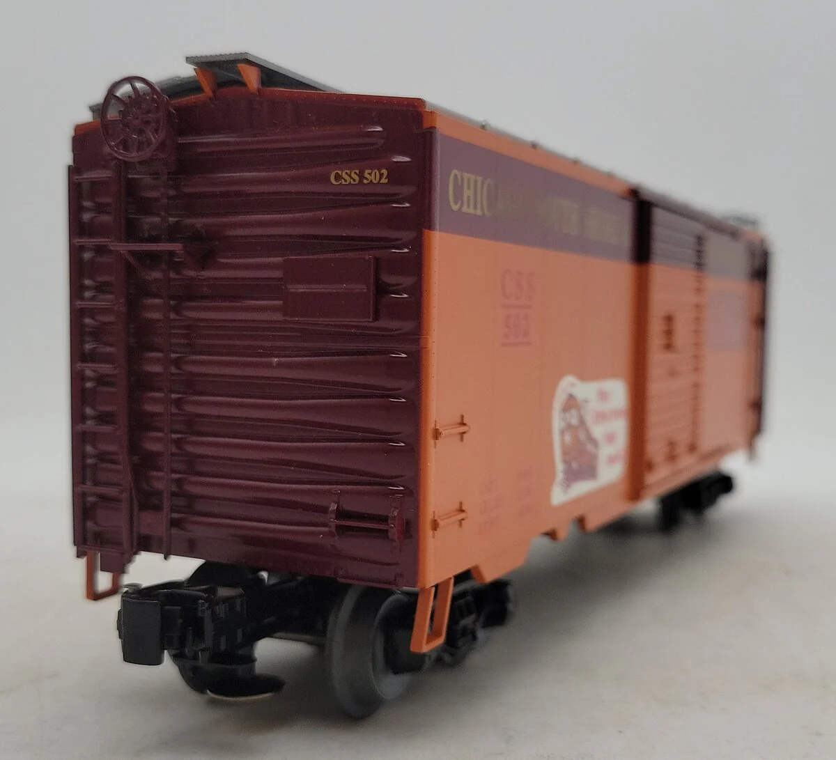 Weaver U2143LD O Gauge Chicago South Shore 40' Boxcar #502 (3 Rail) EX/Box - Image 6