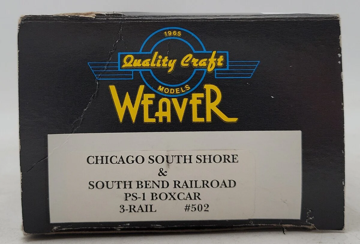 Weaver U2143LD O Gauge Chicago South Shore 40' Boxcar #502 (3 Rail) EX/Box - Image 7