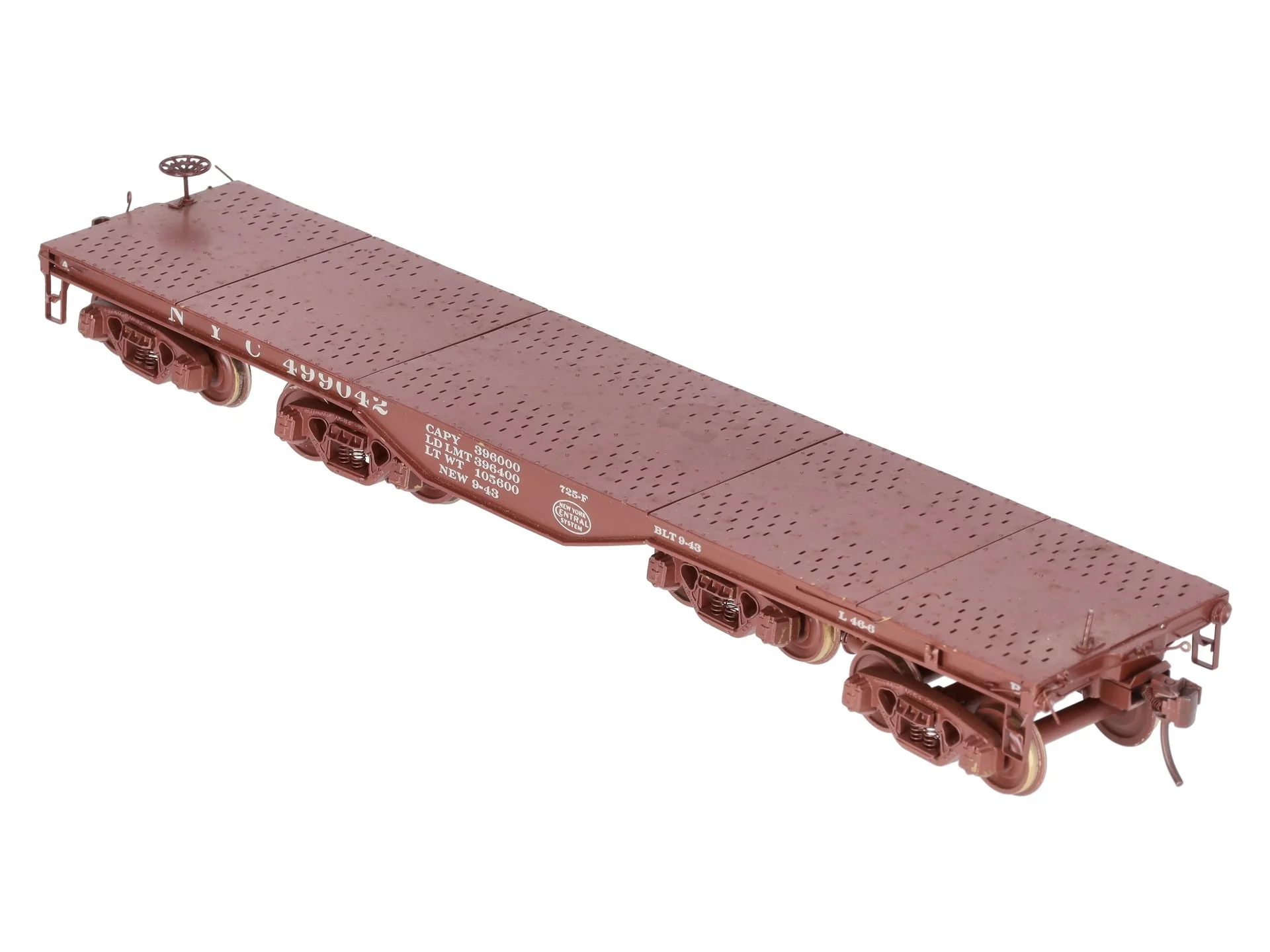 Westside Model Co. O Scale 2-Rail Brass NYC F-200 Flat Car #499042 Custom/Box - Image 2
