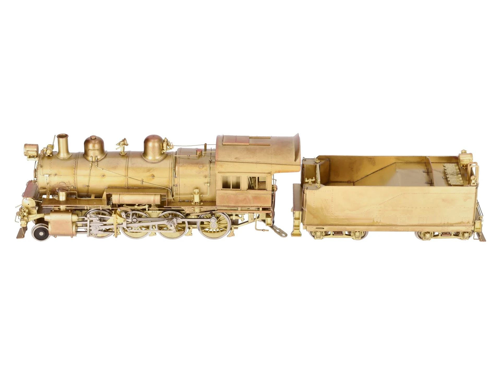 Westside Model O Brass PRR H-6sb 2-8-0 Steam Engine & Tender (2-Rail)- Unpainted EX/Box - Image 7