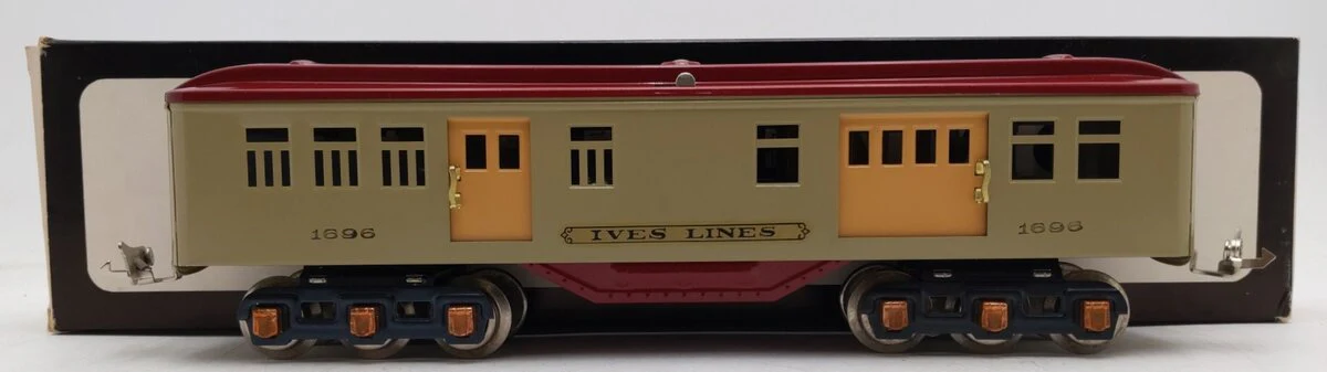 Williams 1696 O Ives Reproduction Tinplate Baggage Car VG/Box