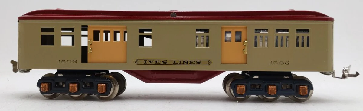 Williams 1696 O Ives Reproduction Tinplate Baggage Car VG/Box - Image 2