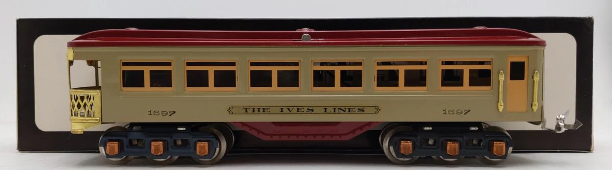 Williams 1697 O Gauge Ives Reproduction Tinplate Observation Car VG/Box