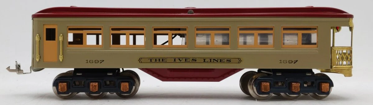 Williams 1697 O Gauge Ives Reproduction Tinplate Observation Car VG/Box - Image 2