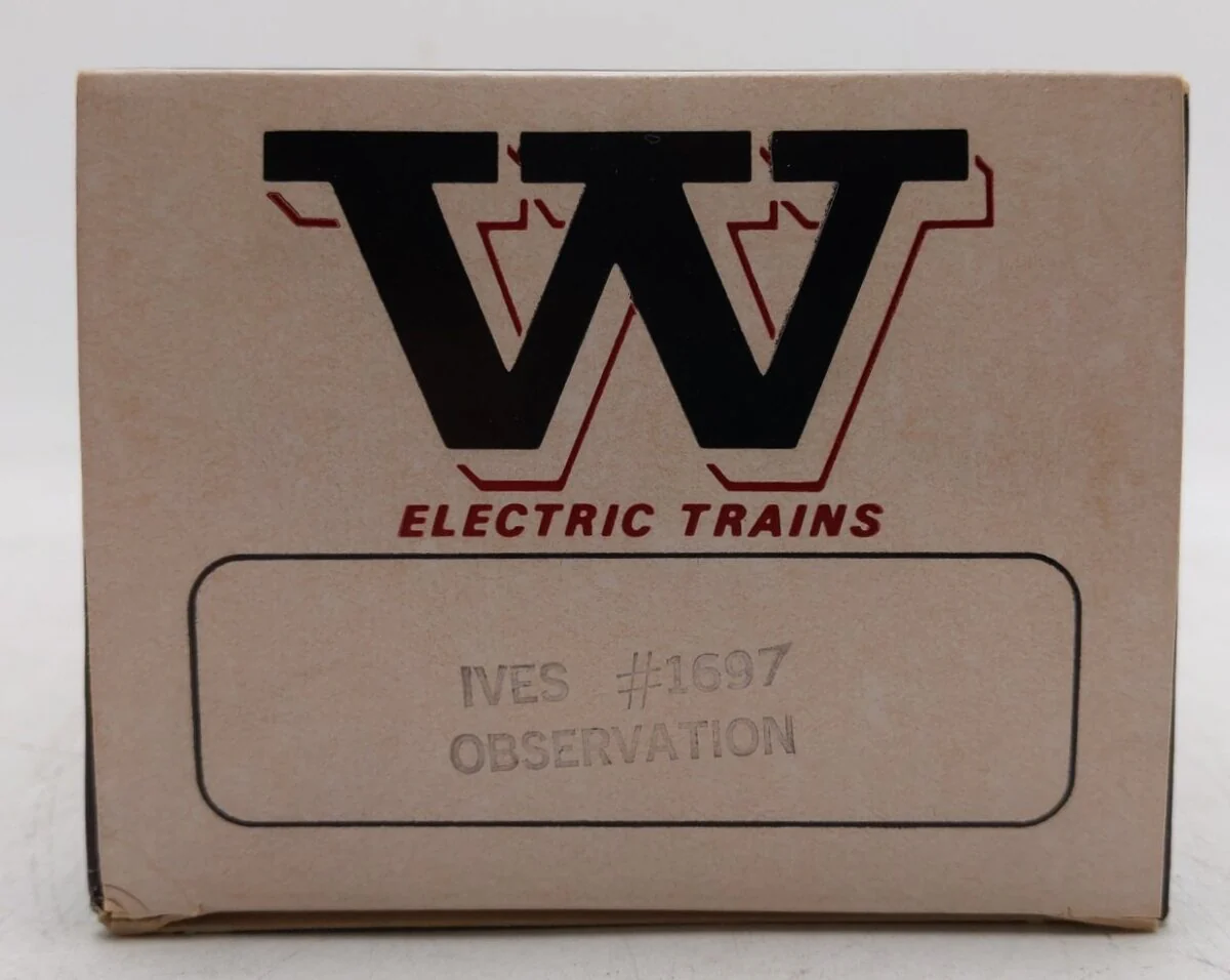 Williams 1697 O Gauge Ives Reproduction Tinplate Observation Car VG/Box - Image 7