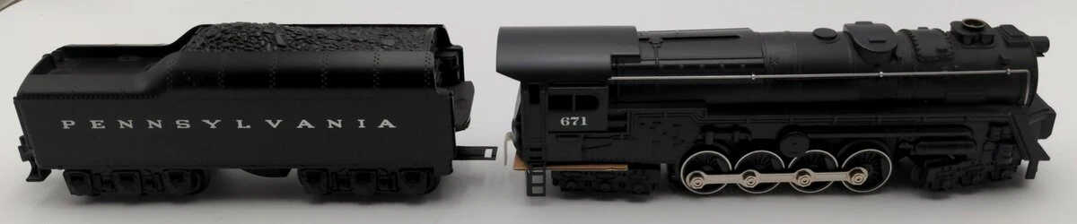 Williams S2-100 O Gauge Pennsylvania 6-8-6 Steam Turbine & Tender #671 EX/Box - Image 2