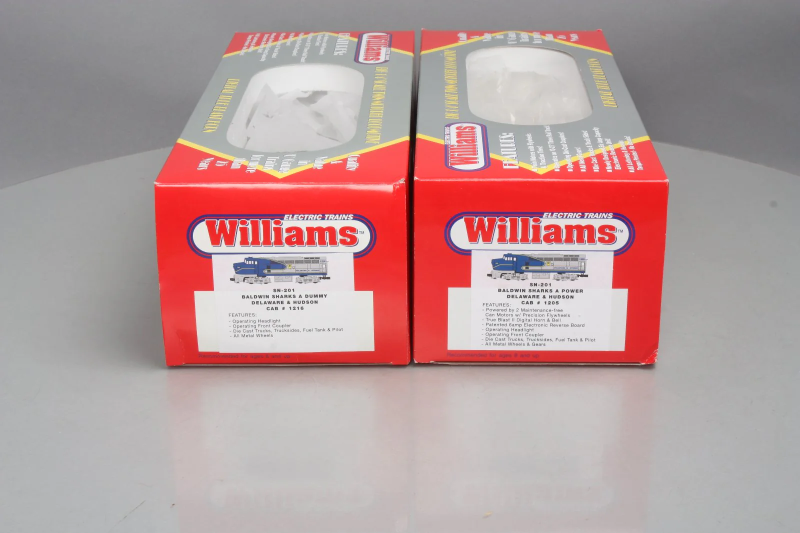 Williams SN-201 D&H Baldwin Shark Locomotive AA Set MT/Box - Image 5