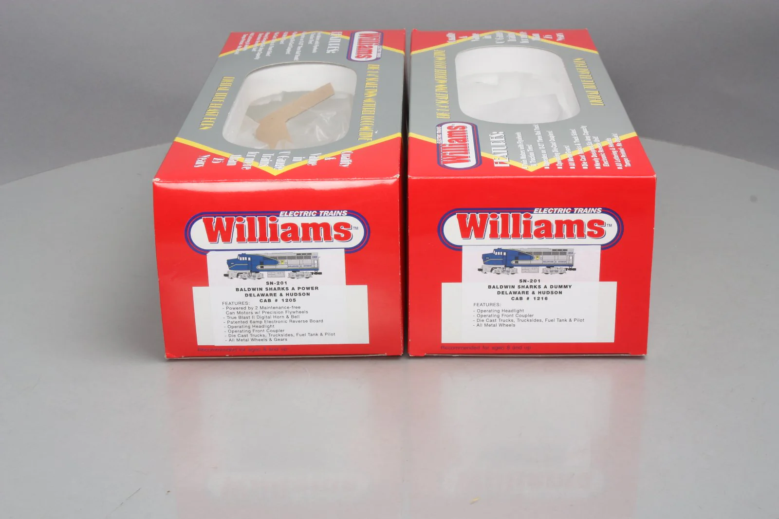 Williams SN-201 D&H Baldwin Shark Locomotive AA Set MT/Box - Image 6