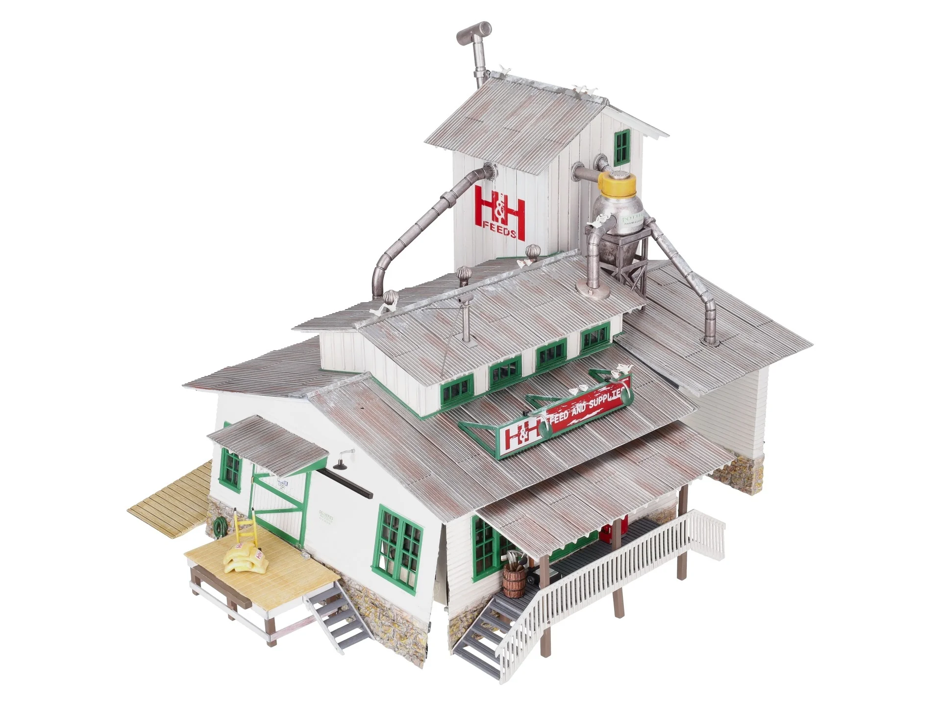 Woodland Scenics BR5859 O Built-&-Ready H&H Feed Mill Building/Box - Image 4